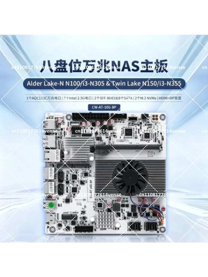 NAS Motherboard 8-Bay with N10 - đánh giá và giá Nas Motherboard 8 Sata Mini Itx